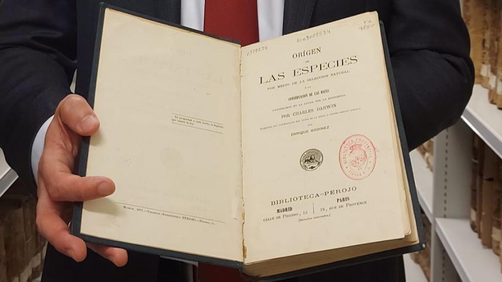 Primera edición de El origen de las especies de Darwin.