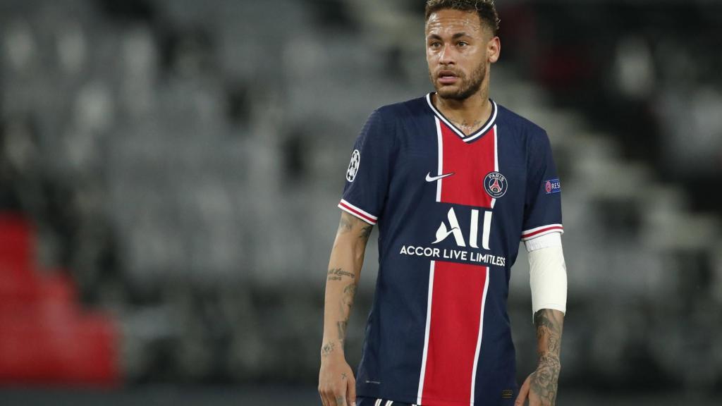 Neymar durante el partido de Champions contra el Manchester City