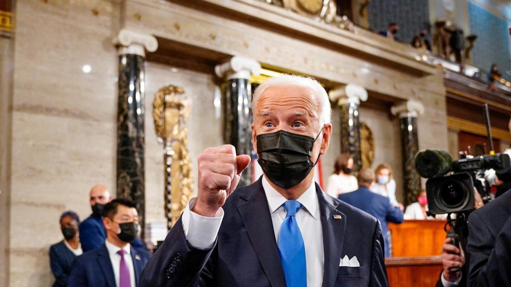 El presidente de EEUU, Joe Biden, en el Congreso de EEUU.