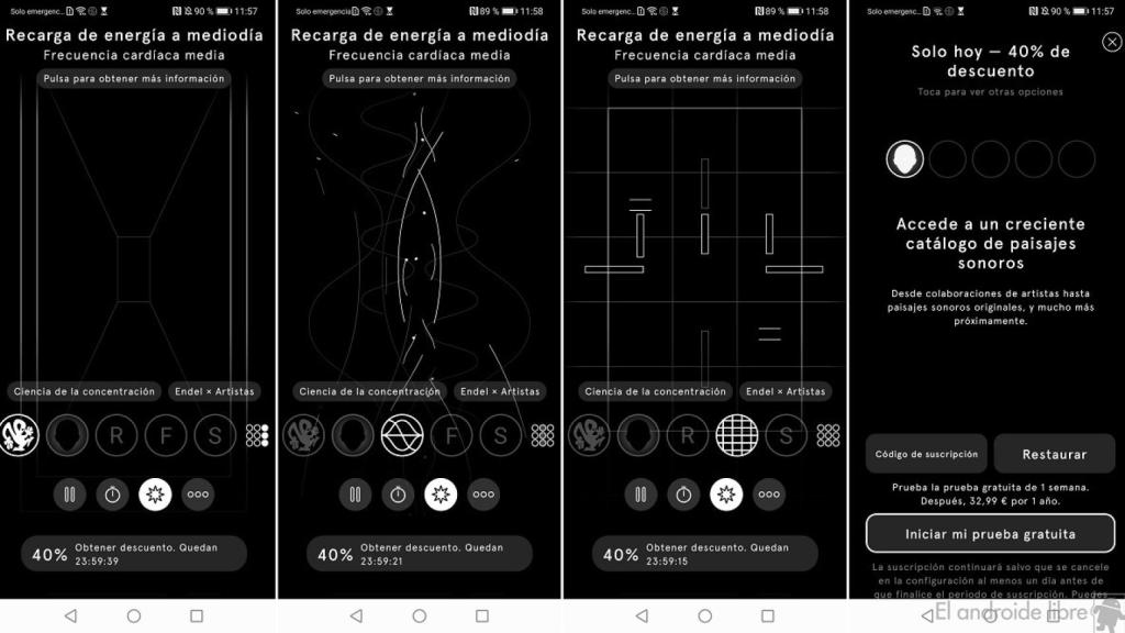 Endel sonidos ambiente