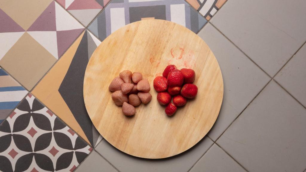 Antes y después de la fresa.