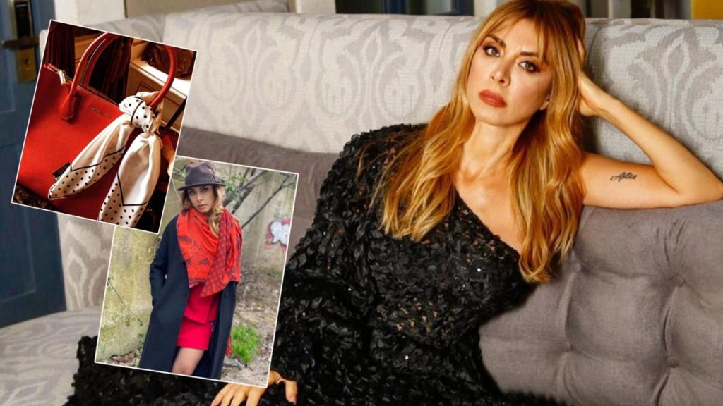 Neslihan Yeldan junto a algunas de sus creaciones en un montaje de JALEOS.