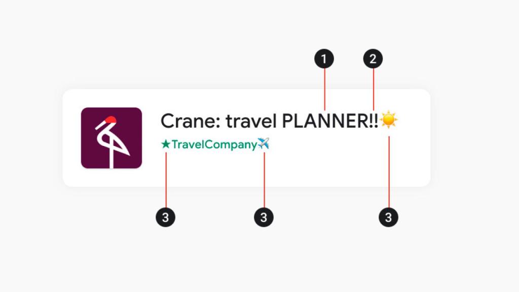 No se permitirá el uso de iconos, mayúsculas o signos de exclamación