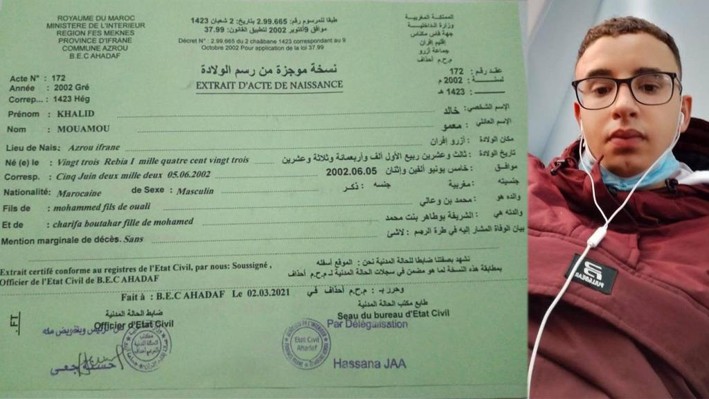 Khalid comenzó reciente los trámites en Extranjería para obtener el permiso de residencia.