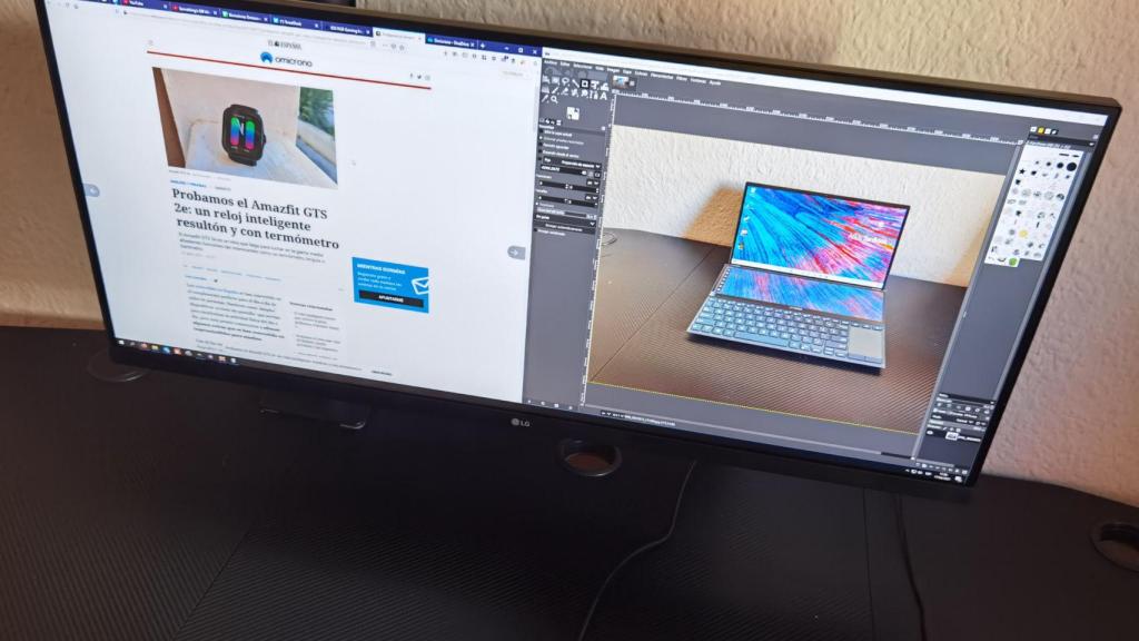 El LG Ergo 34WN780 es un monitor ultrapanorámico con una peana muy original