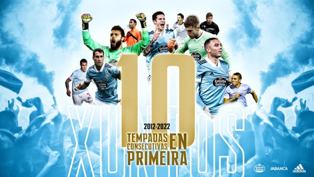 El Celta celebrará 10 temporadas consecutivas en primera, su tercer mejor registro histórico