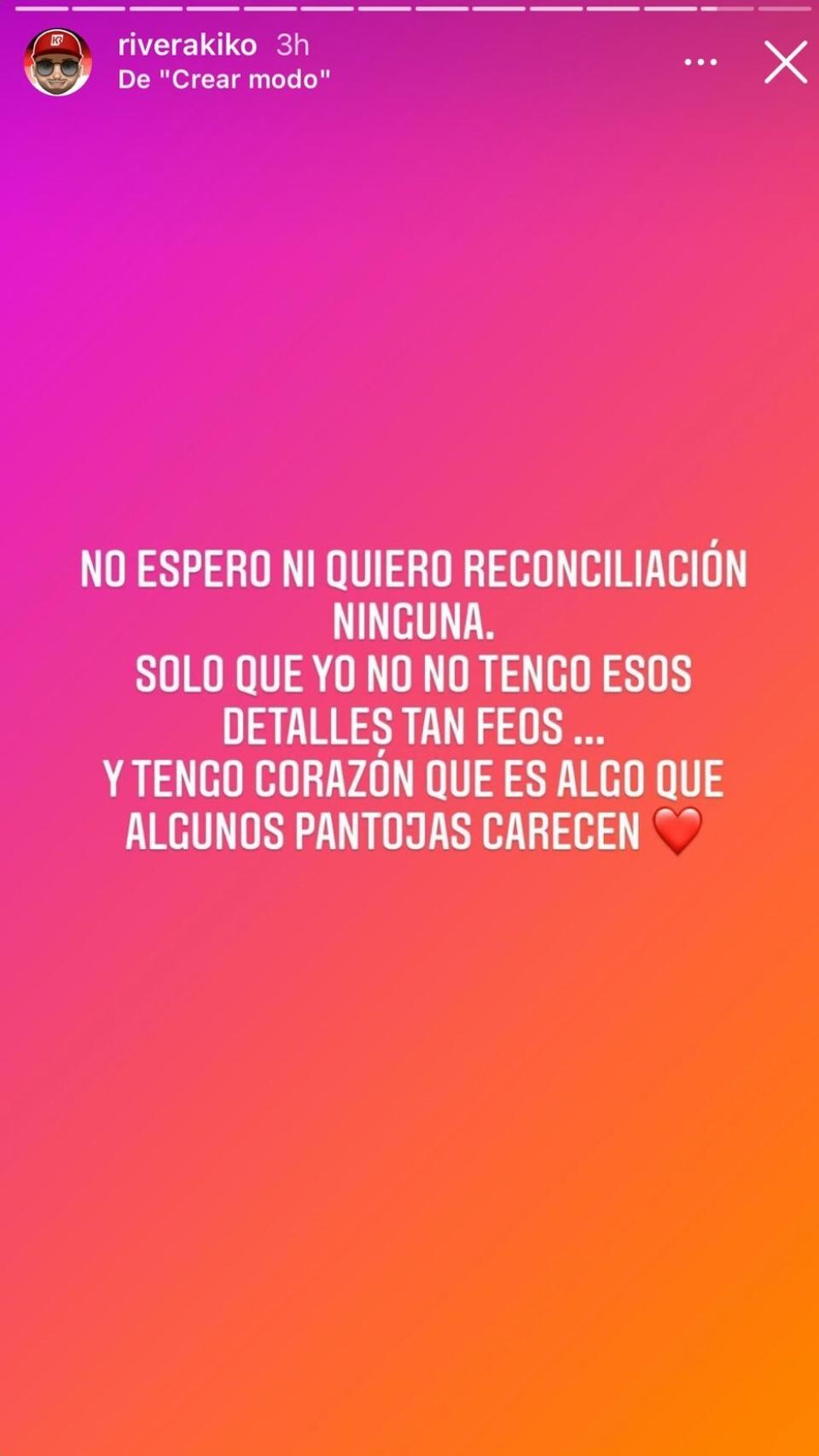 El mensaje que ha enviado Kiko Rivera en sus 'stories' de Instagram.