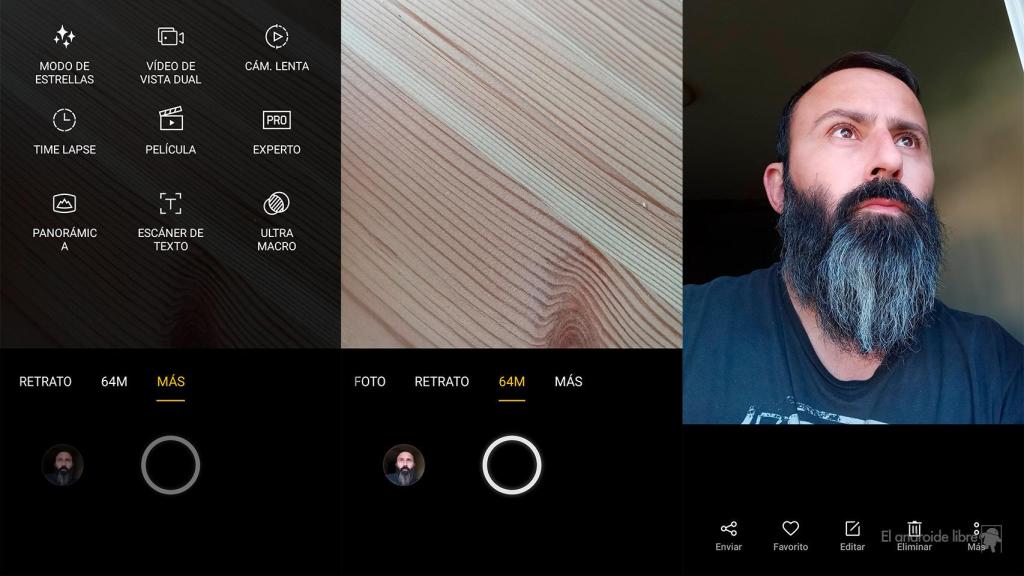 Interfaz de la cámara