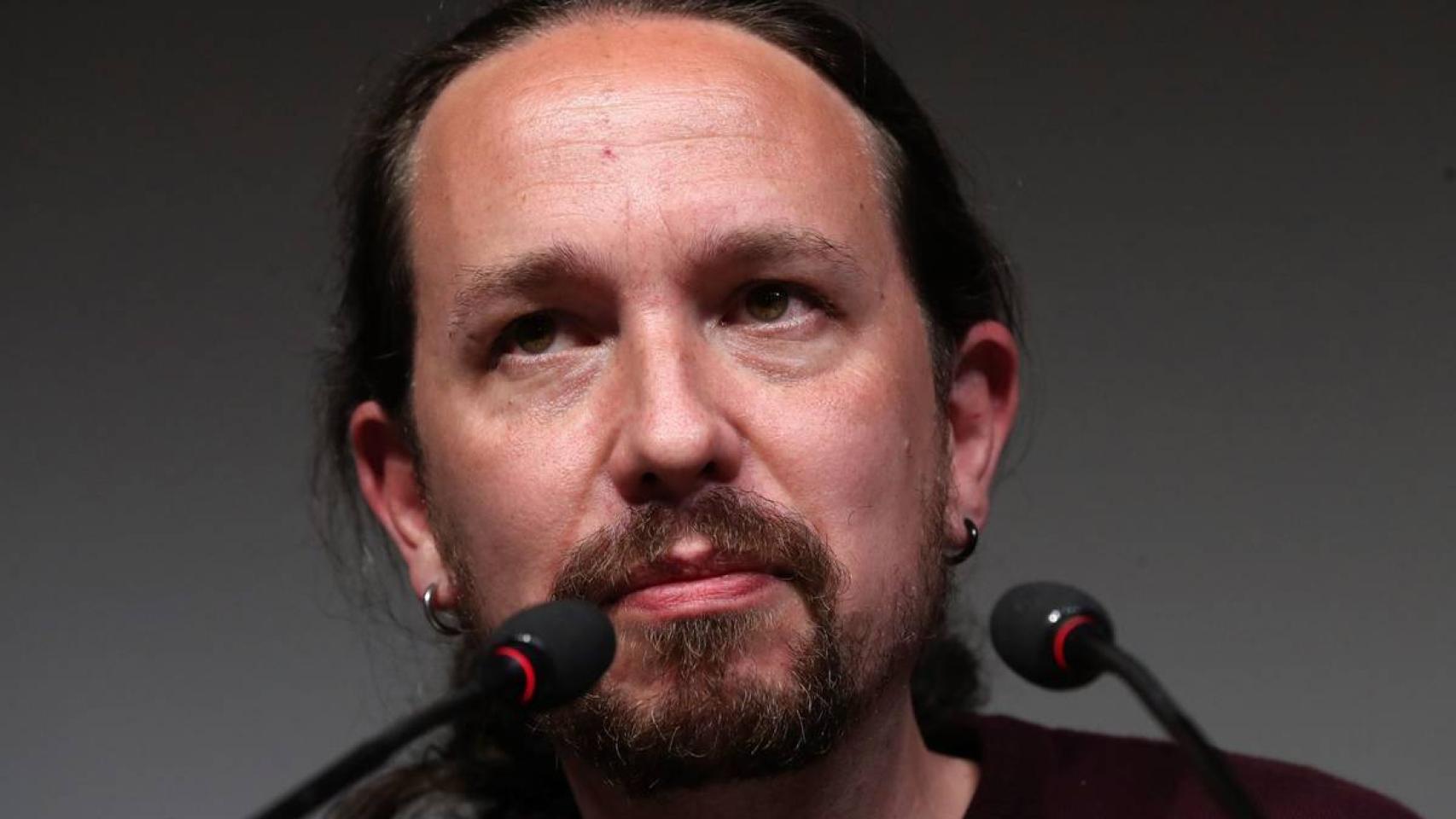 Pablo Iglesias, el pasado martes al anunciar su dimisión./