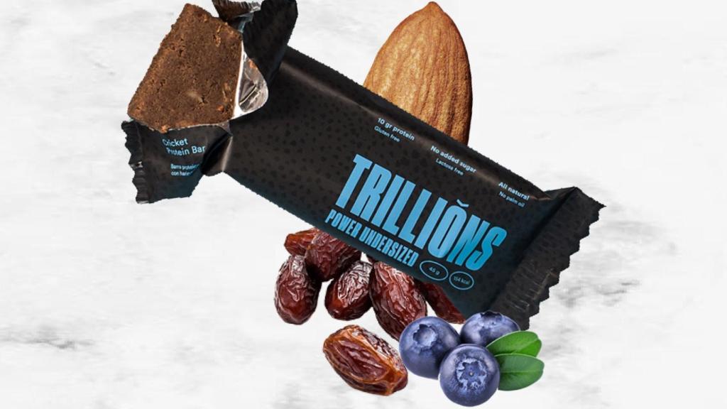 Barrita energética hecha con harina de grillo.