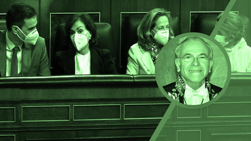 Miembros del Gobierno en el Congreso e Isidro Fainé.