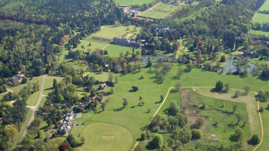 Vista aérea de los terrenos de Sandirngham.
