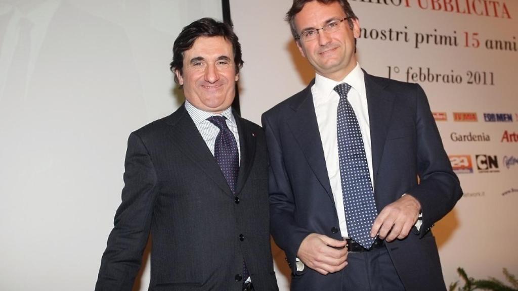 Marco Pompignoli, a la derecha, junto al dueño de RCA, Urbano Cairo (a la izquierda).