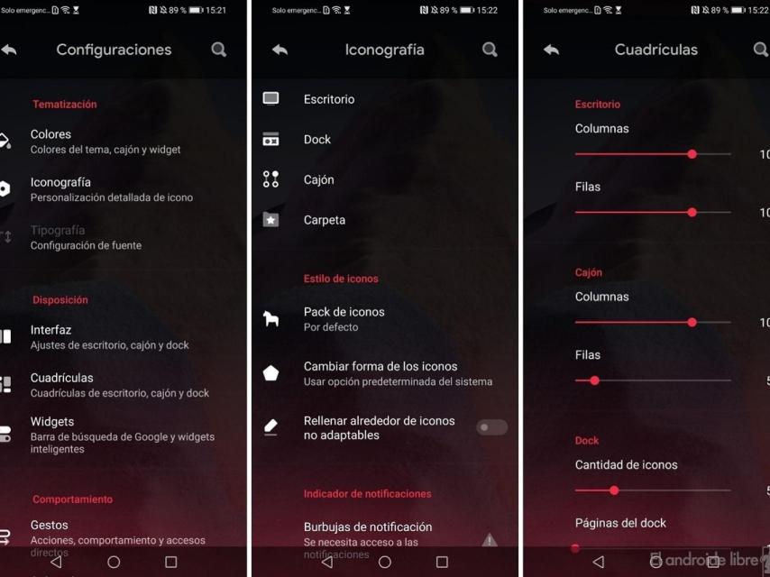 Hyperion Launcher personalizar