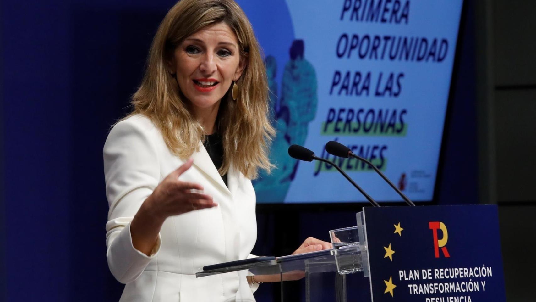 Yolanda Díaz, vicepresidenta tercera de Trabajo y Economía Social.