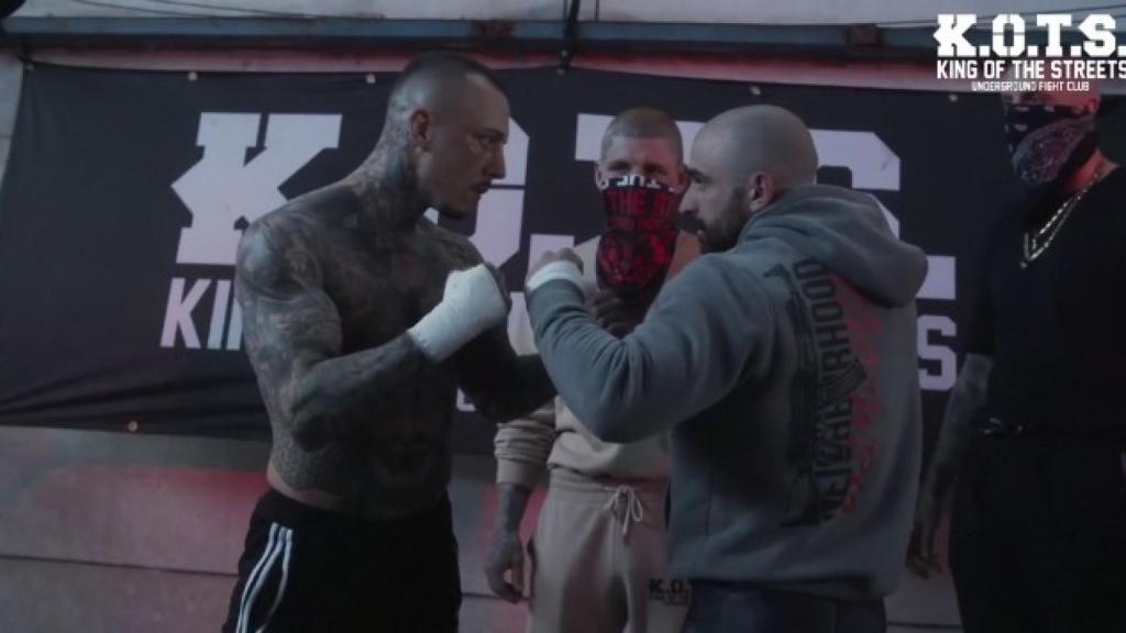 El careo: Suárez a la izquierda y Guda a la derecha, paradójicamente