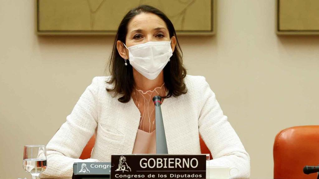 La ministra Reyes Maroto, durante una intervención.