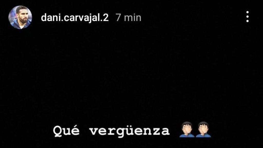 Mensaje de Dani Carvajal por los árbitrajes contra el Real Madrid