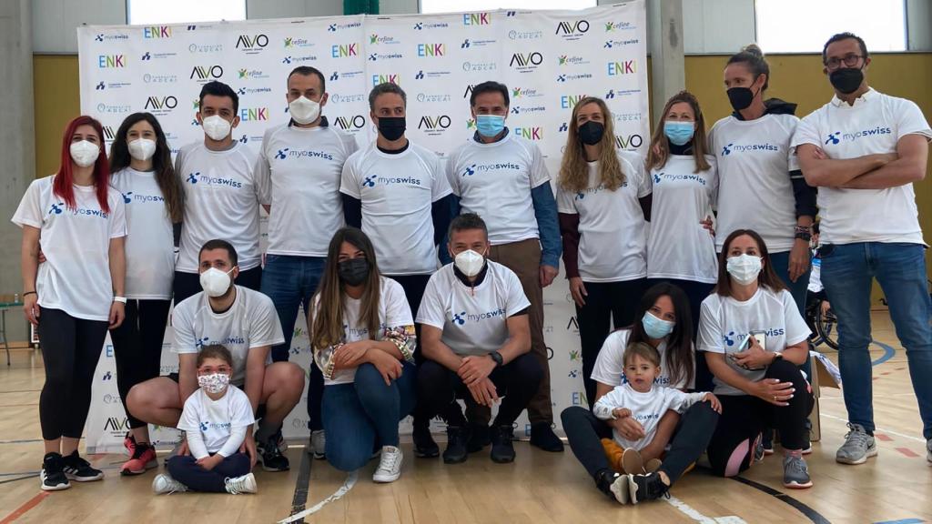 Varios de los participantes de la carrera Wings for Life en Culleredo