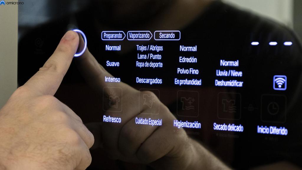 Botoens táctiles en acción.