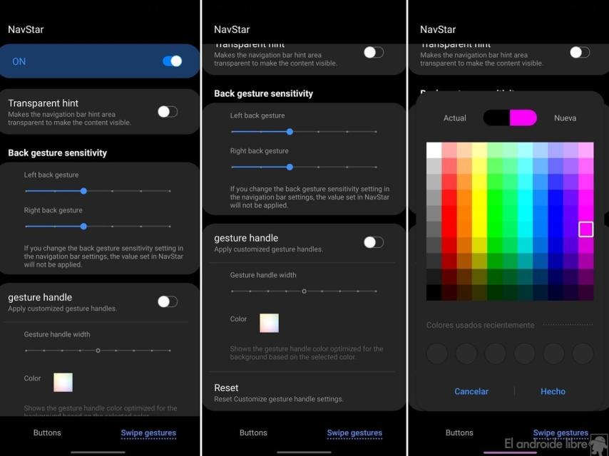 Samsung NavStar gestos