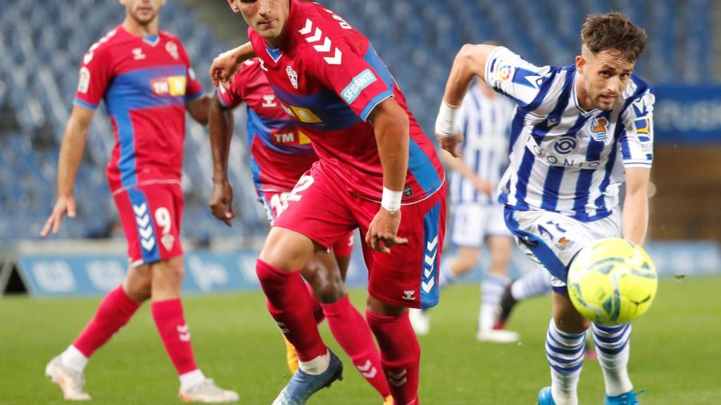 El Elche ante la Real Sociedad, el pasado viernes.