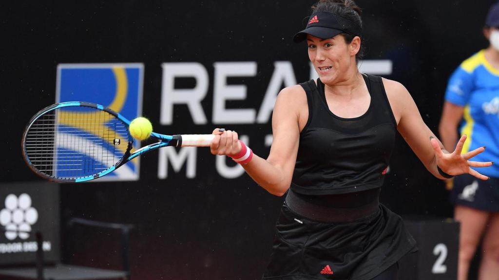 Muguruza realizando un golpe en en Masters de Roma