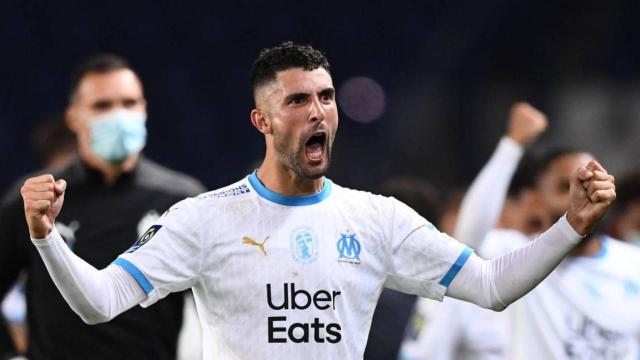 Álvaro González, en un partido del Olympique de Marsella