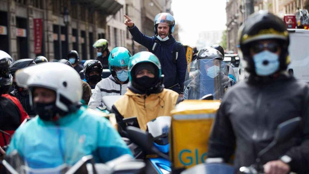 Riders en las calles de Madrid.