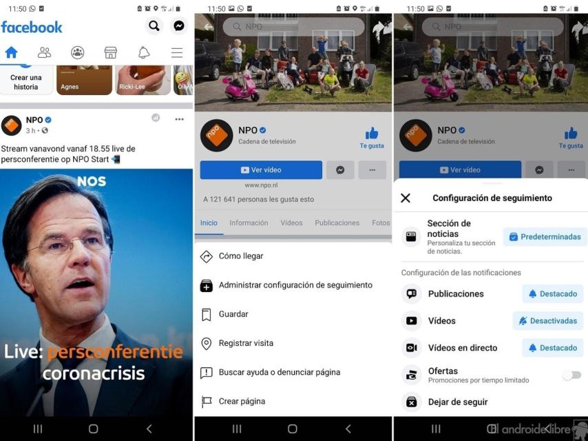 Facebook configurar notificaciones cuentas
