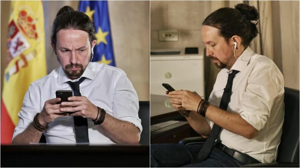 Pablo Iglesias abandonó la coleta por el moño antes de cortarse el pelo definitivamente.