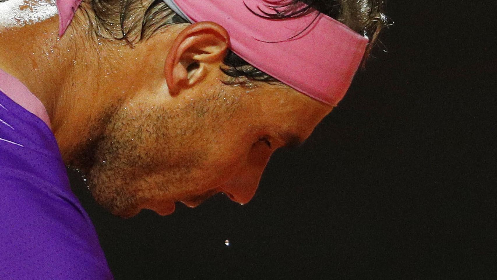 Nadal, concentrado durante el partido