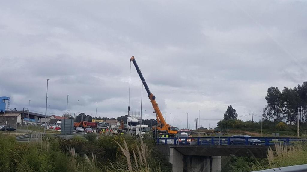 Accidente en la N-VI.