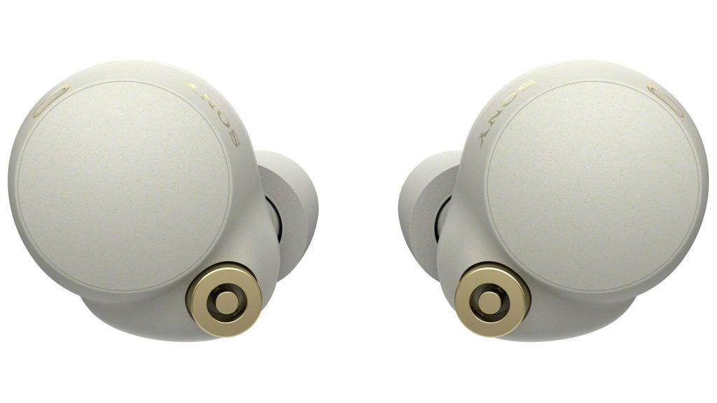 Sony WF-1000XM4 en color blanco.