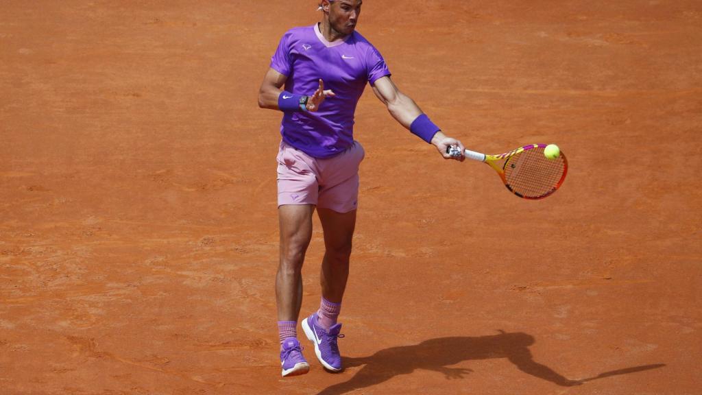Rafa Nadal, durante su partido ante Denis Shapovalov en el Masters 1.000 de Roma