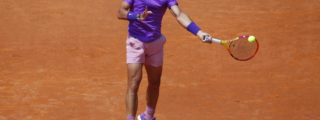 Rafa Nadal, durante su partido ante Denis Shapovalov en el Masters 1.000 de Roma