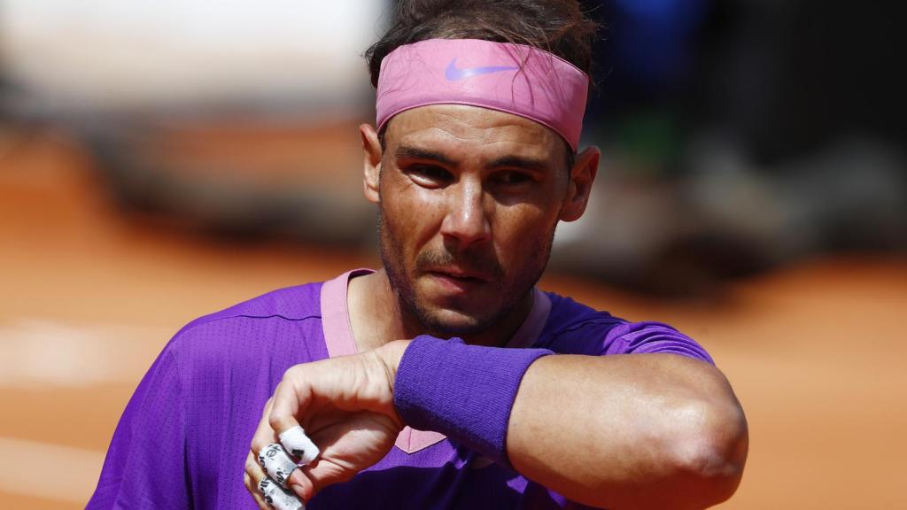Nadal, durante el partido ante Shapovalov.