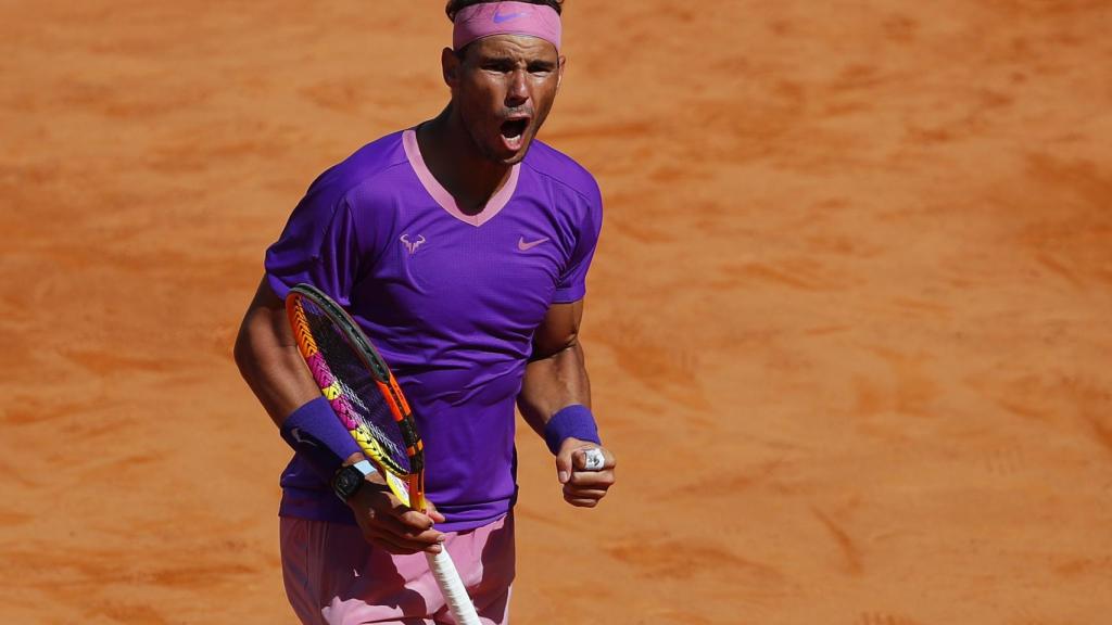 Nadal, durante el partido ante Shapovalov.