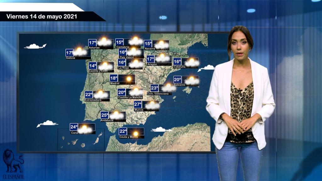 El tiempo para el 14 de mayo.
