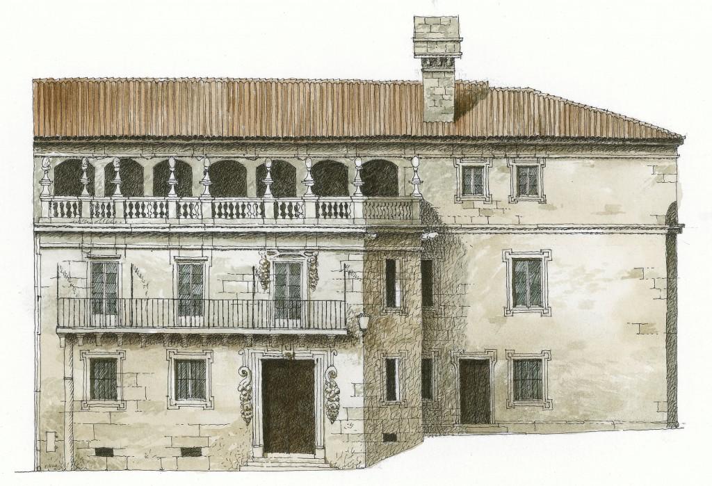 Plano de la Casa da Parra (Santiago Turismo).