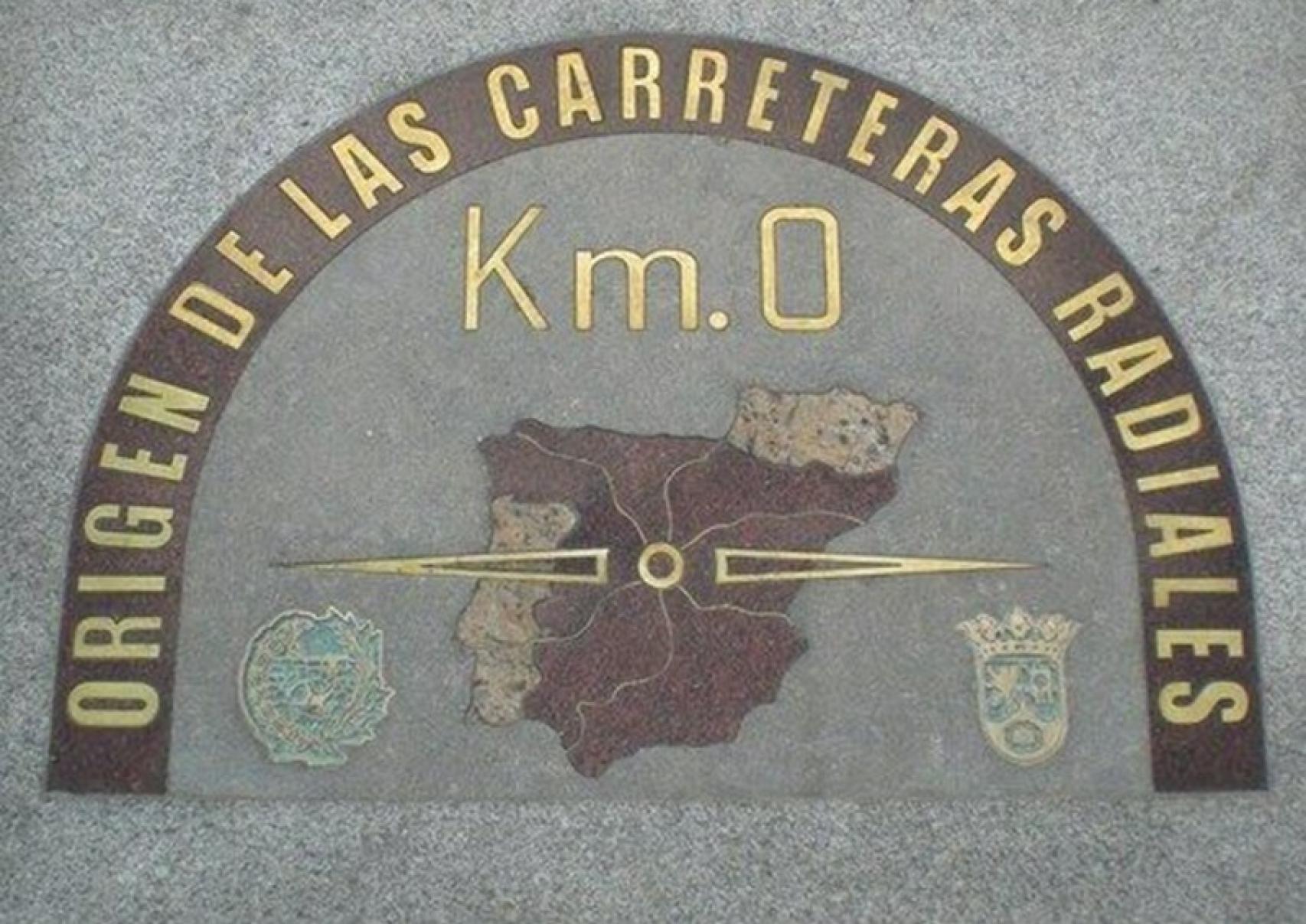La placa del Km. 0 de la Puerta del Sol