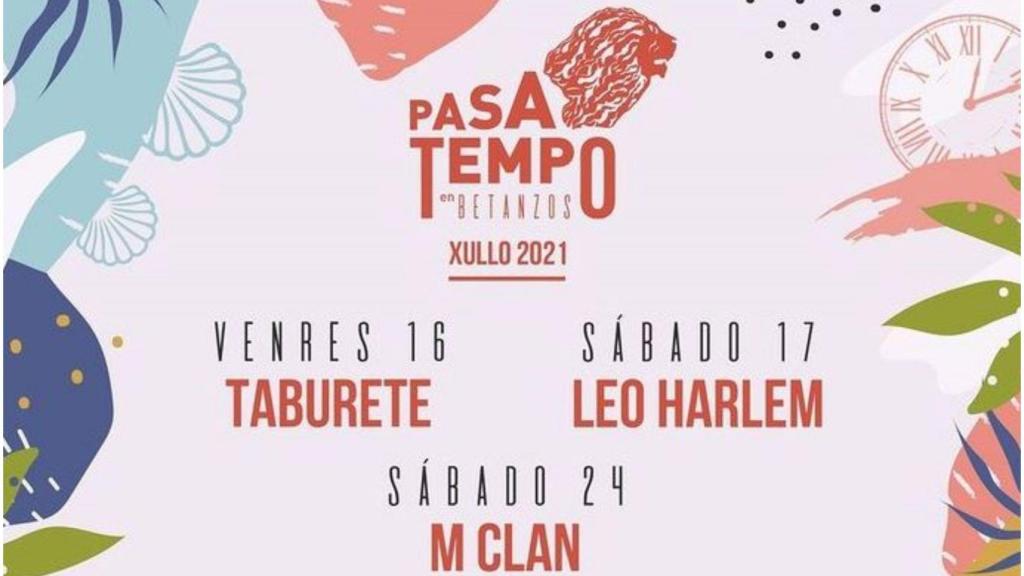 Cartel del festival Pasatiempo de Betanzos.