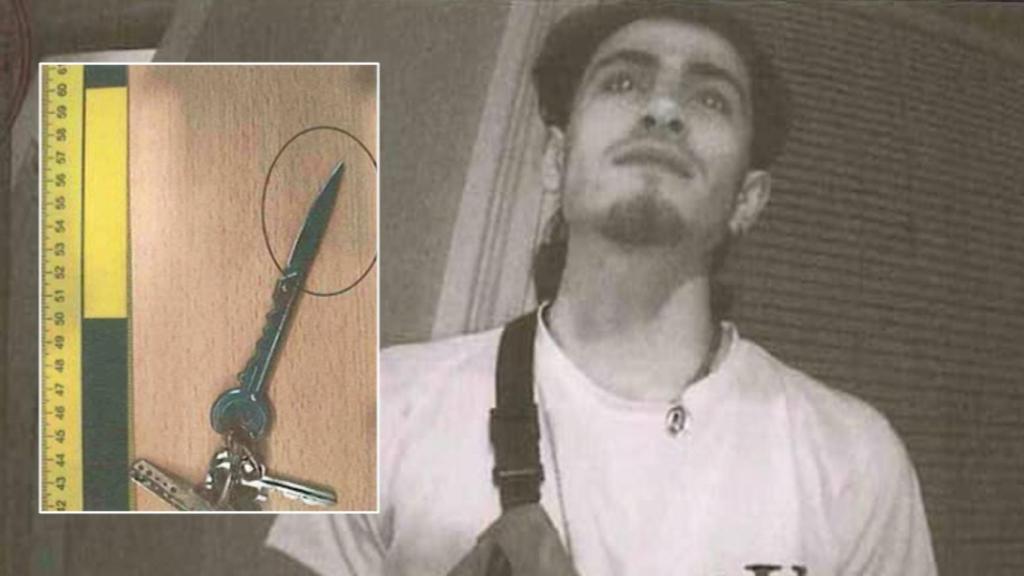 La llave-navaja del asesinato de Jumilla y Kevin al ser requerido por las Fuerzas de Seguridad para identificarse.
