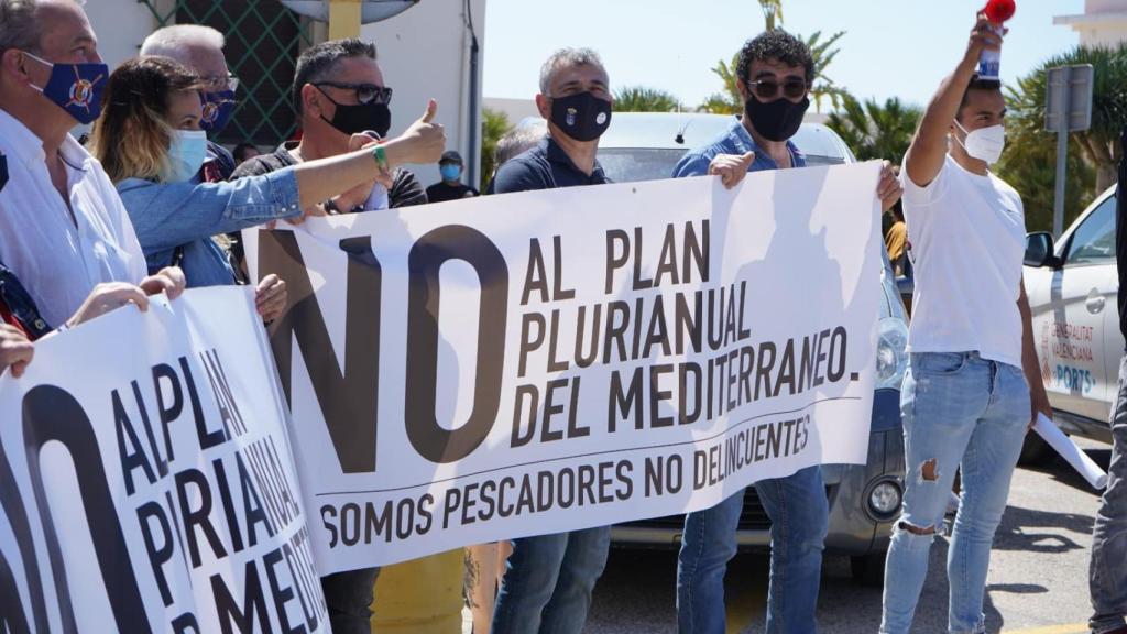 Miembros de Vox, en la concentración del pasado viernes.