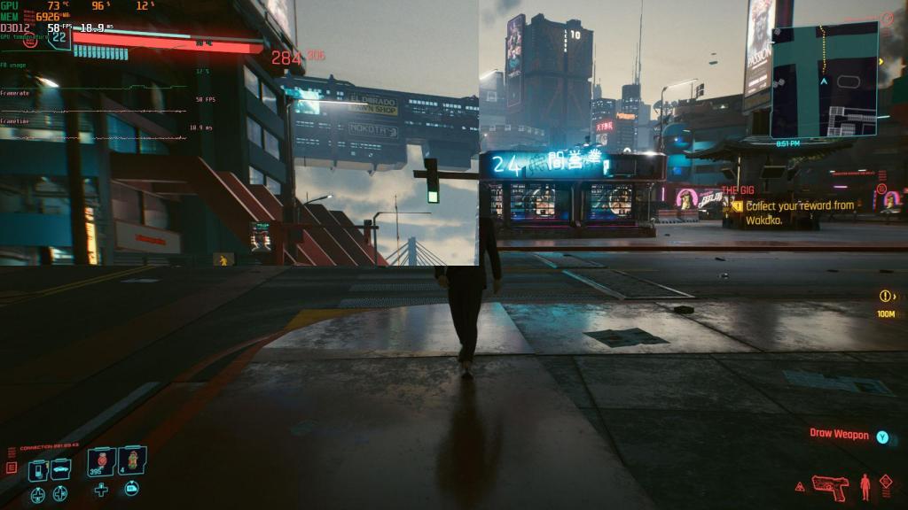 Cyberpunk 2077 con la Radeon RX 6700 XT