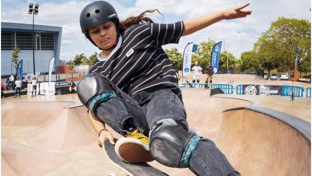 La skater coruñesa Julia Benedetti.