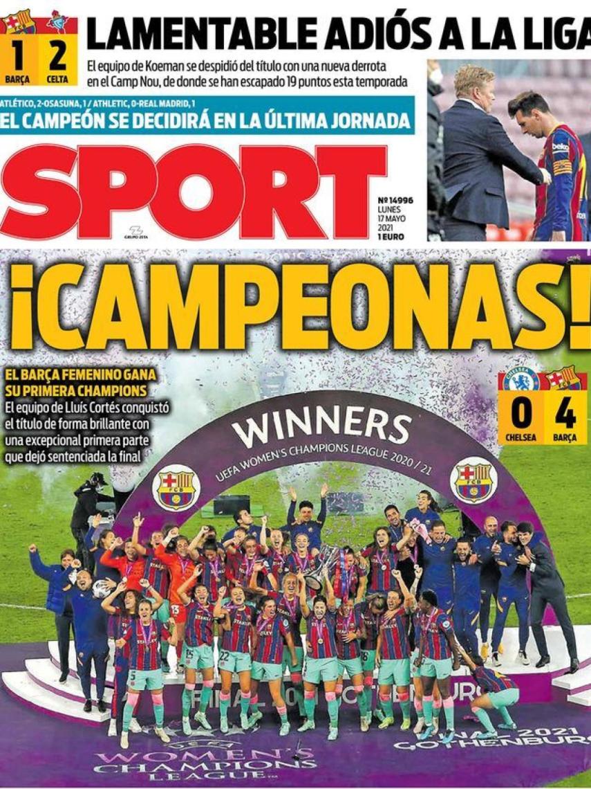 La portada del diario SPORT (17/05/2021)