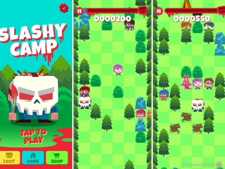 Slashy Camp interfaz