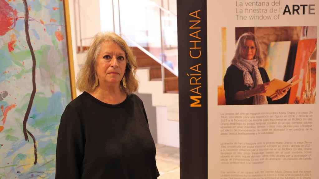 La artista María Chana en Mubag.