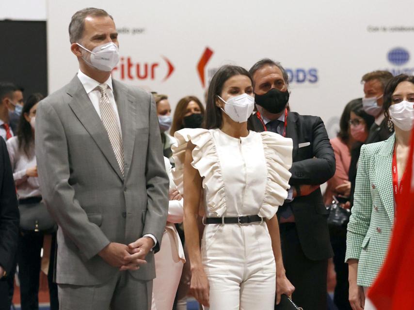 Los reyes Felipe VI y Letizia en la inauguración de Fitur 2021.